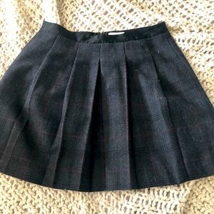 Wool Pleated Skirt